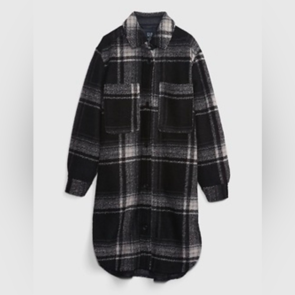 GAP Women's Plaid Shirt Jacket